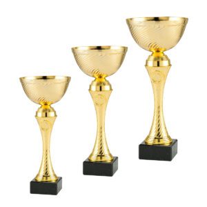 Zestaw eleganckich pucharów sportowych w promocyjnej cenie od Nagrodzony.pl, idealnych na turnieje i wydarzenia.
