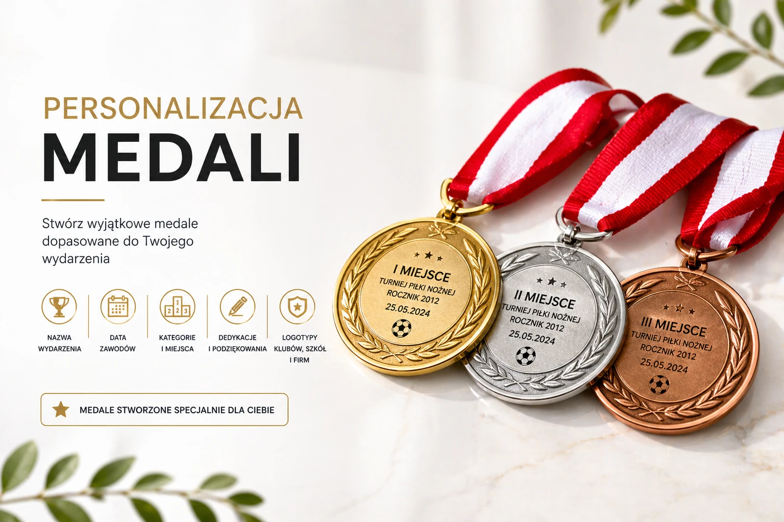 medale sportowe z personalizacją i nadrukiem