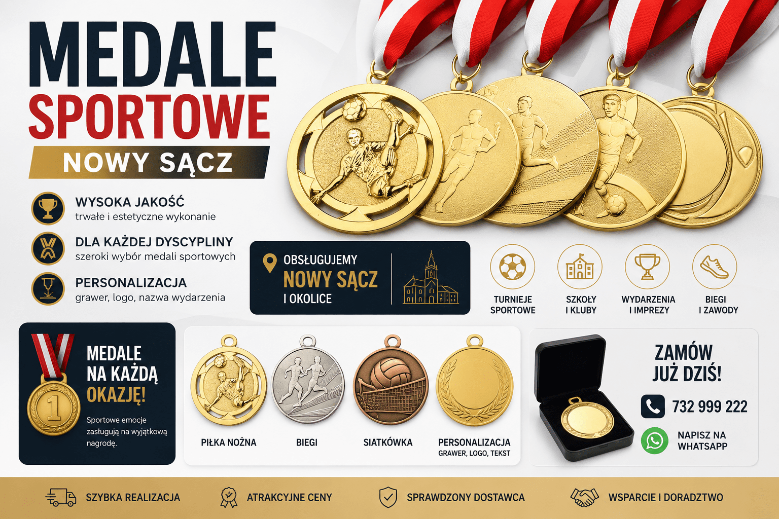 medale sportowe Nowy Sącz nagrody sportowe