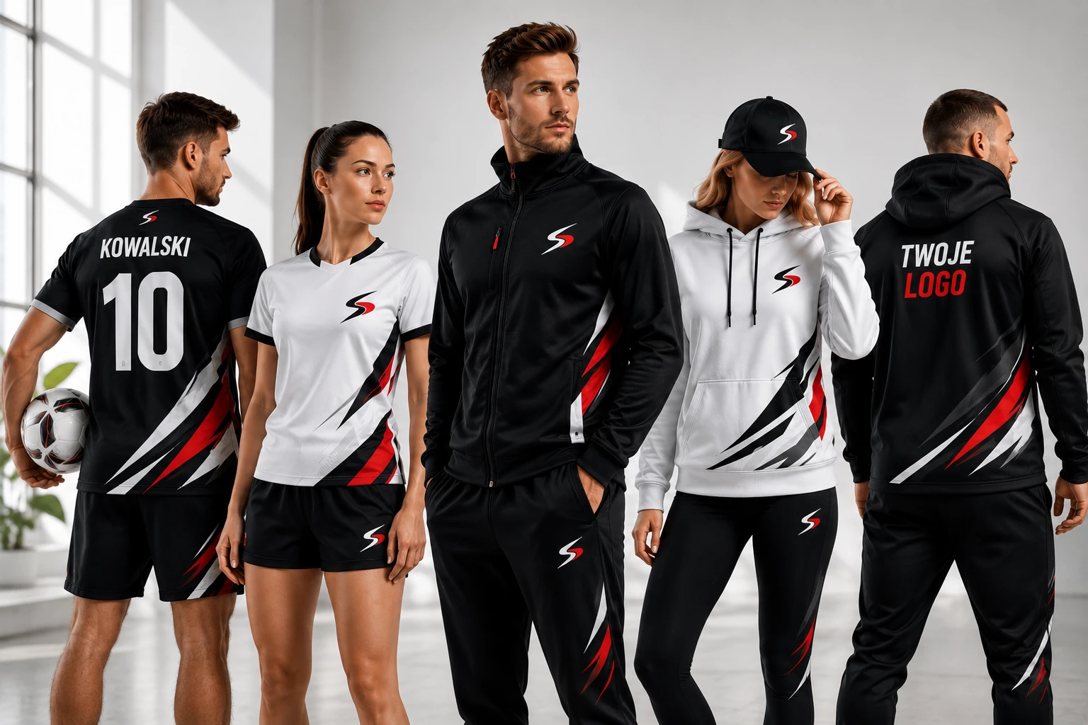 Personalizowana odzież sportowa z nadrukiem logo i numerami zawodników
